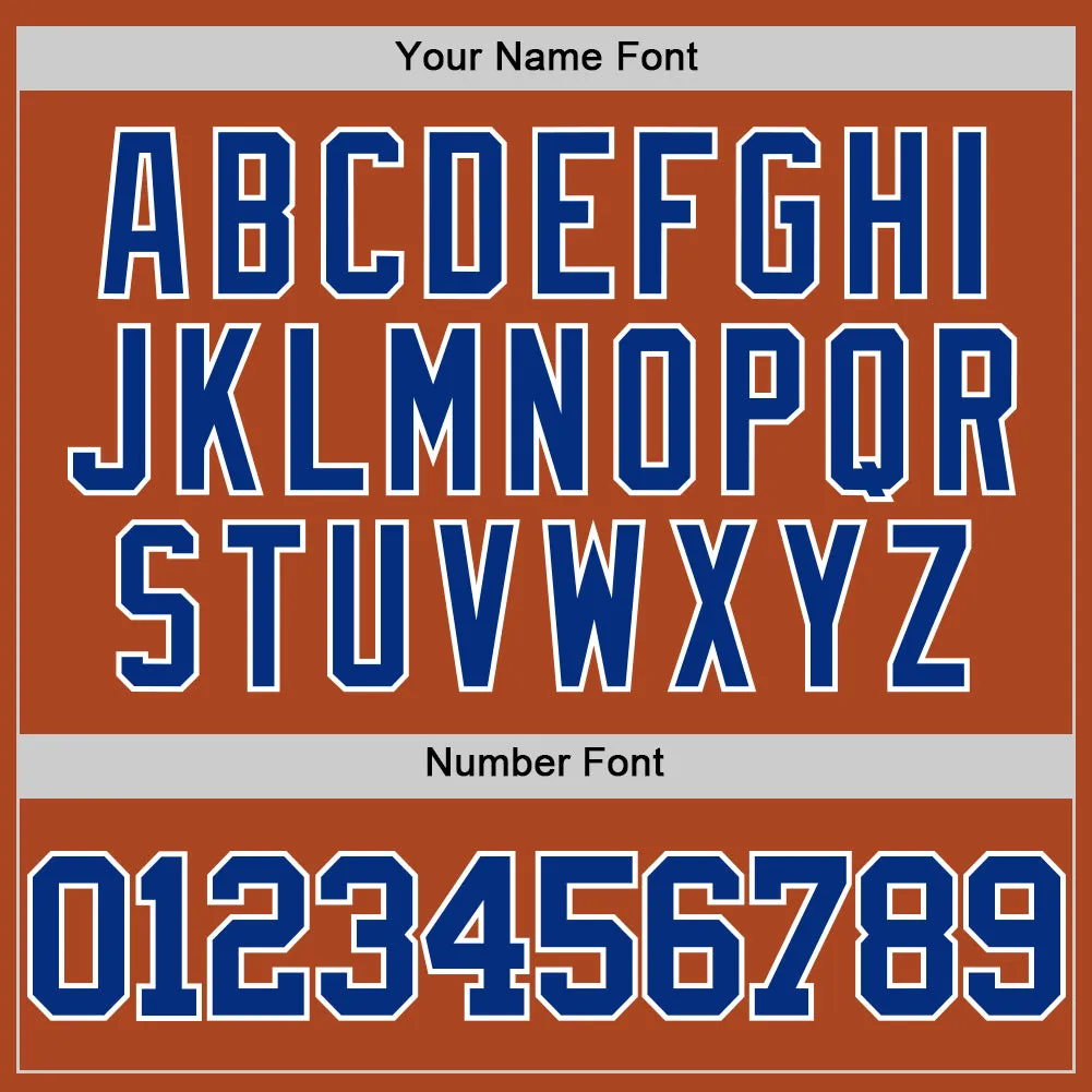 Custom Texas Orange Royal-White Authentic Basketball Jersey